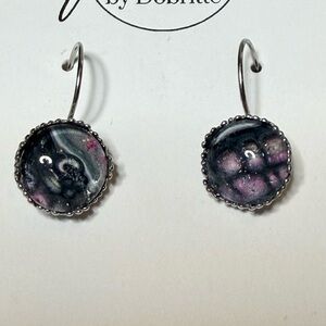 Flow by Dobritte Resin Art Dangle Earrings